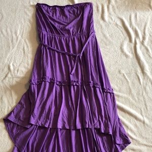 Purple high low dress